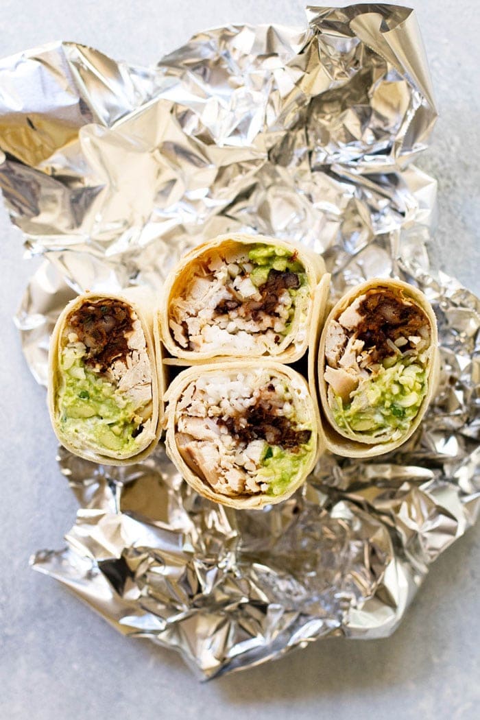 Chipotle Black Bean Chicken Burritos