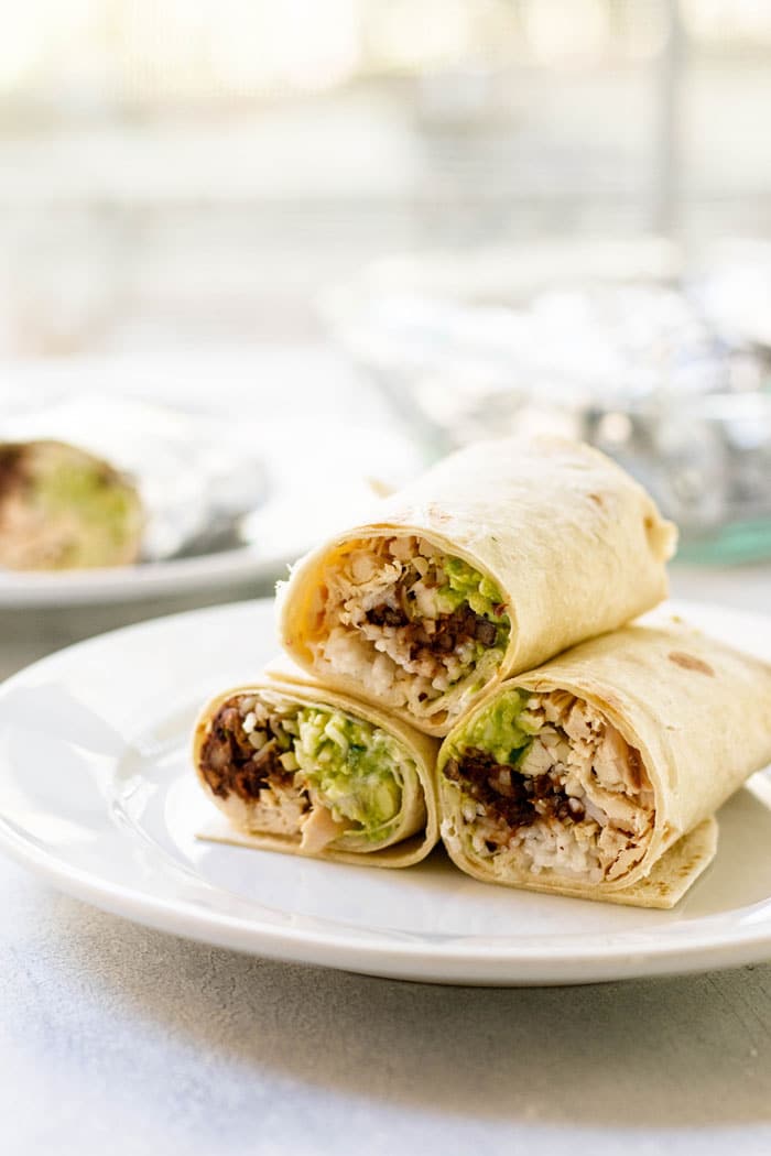 Chipotle Black Bean Chicken Burritos