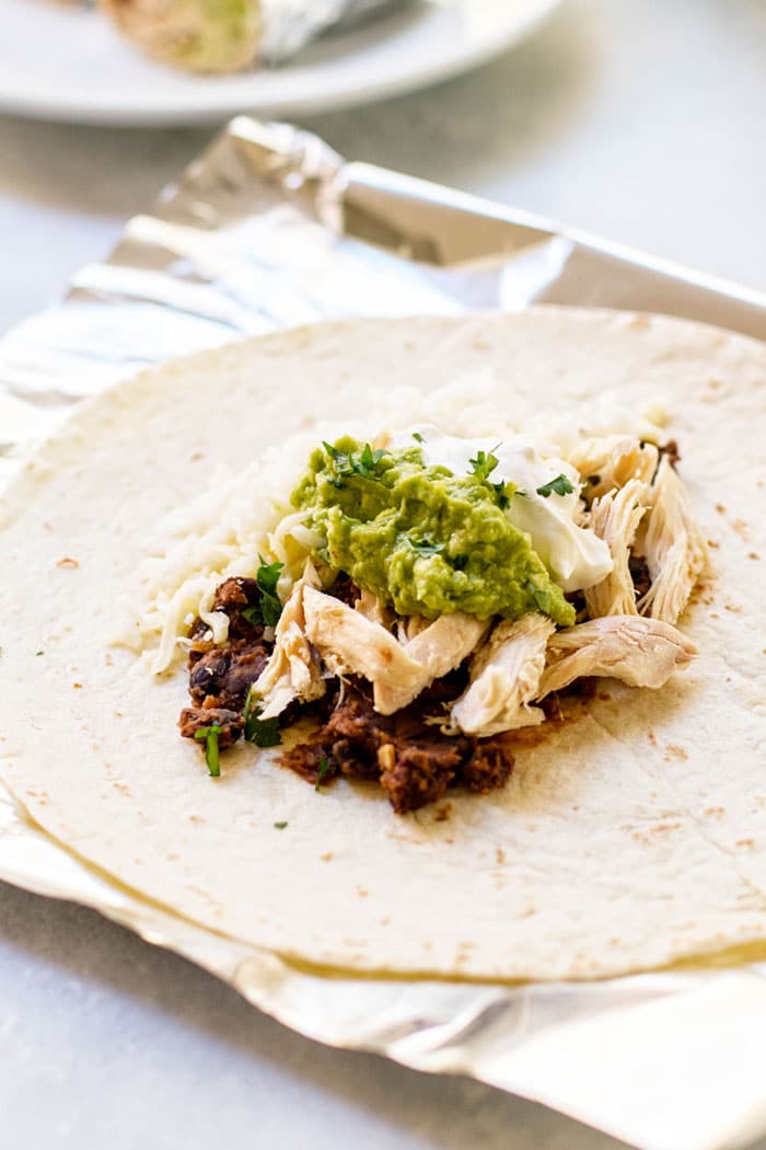 Chipotle Black Bean Chicken Burritos