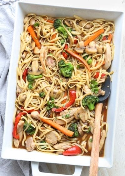 Chicken Vegetable Pasta Stir Fry