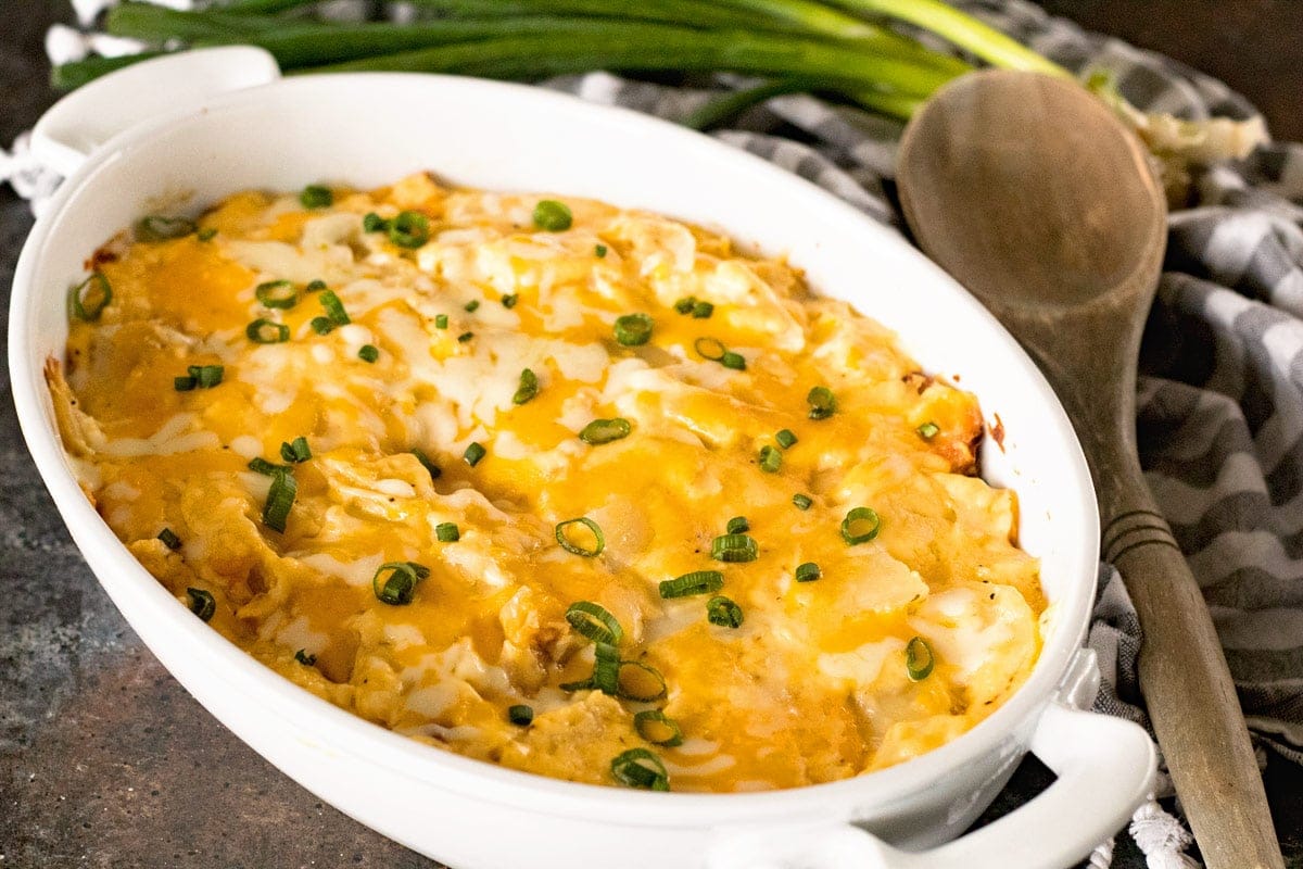 Fresh Cut Potatoes Smothered in a Cheese for the Perfect Scalloped Potatoes!