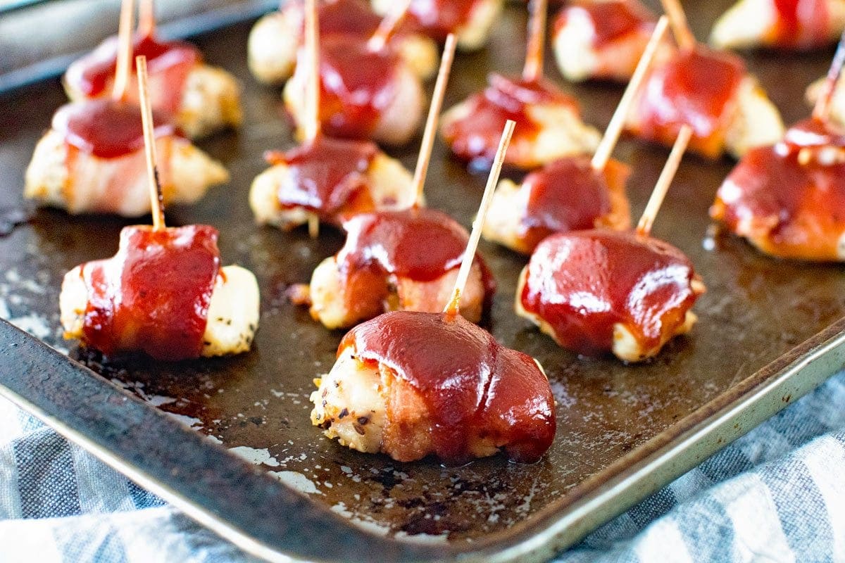 How to make easy bbq bacon chicken bites appetizer