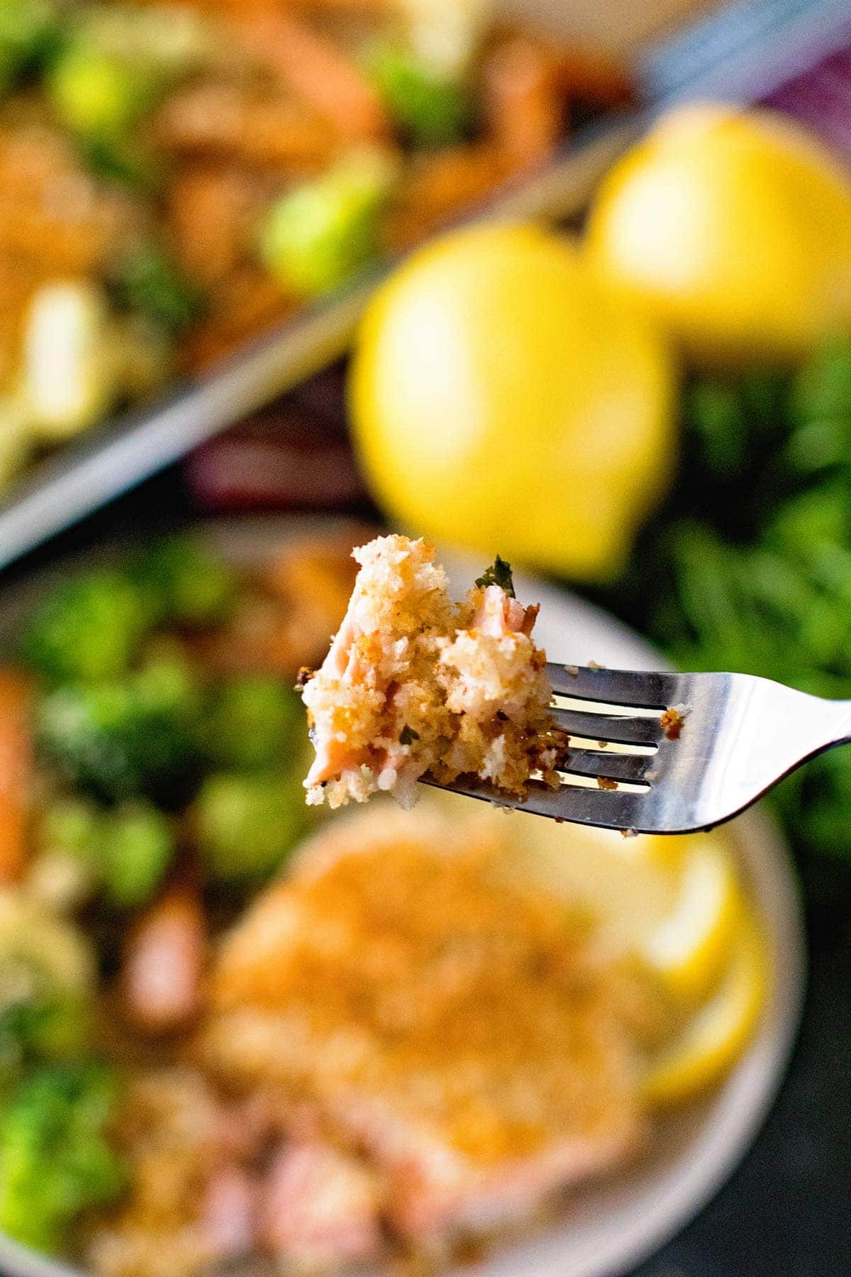 Sheet Pan Dinner of Salmon and Vegetables