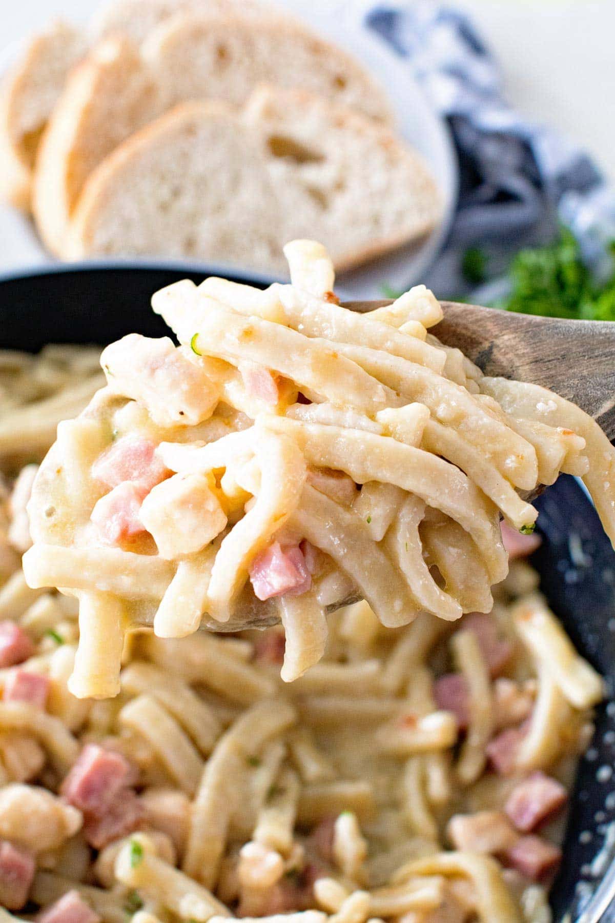 Chicken Cordon Bleu Egg Noodles