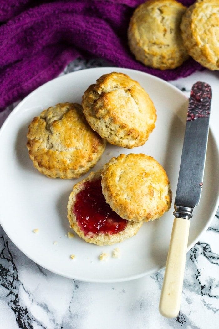 Classic English Scones - These deliciously fluffy scones are perfect served warm or cold with clotted cream and jam. Pair with your morning cup of tea for an indulgent breakfast! Classic English Scones - These deliciously fluffy scones are perfect served warm or cold with clotted cream and jam. Pair with your morning cup of tea for an indulgent breakfast!