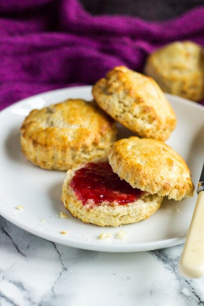 Classic English Scones - These deliciously fluffy scones are perfect served warm or cold with clotted cream and jam. Pair with your morning cup of tea for an indulgent breakfast! Classic English Scones - These deliciously fluffy scones are perfect served warm or cold with clotted cream and jam. Pair with your morning cup of tea for an indulgent breakfast!