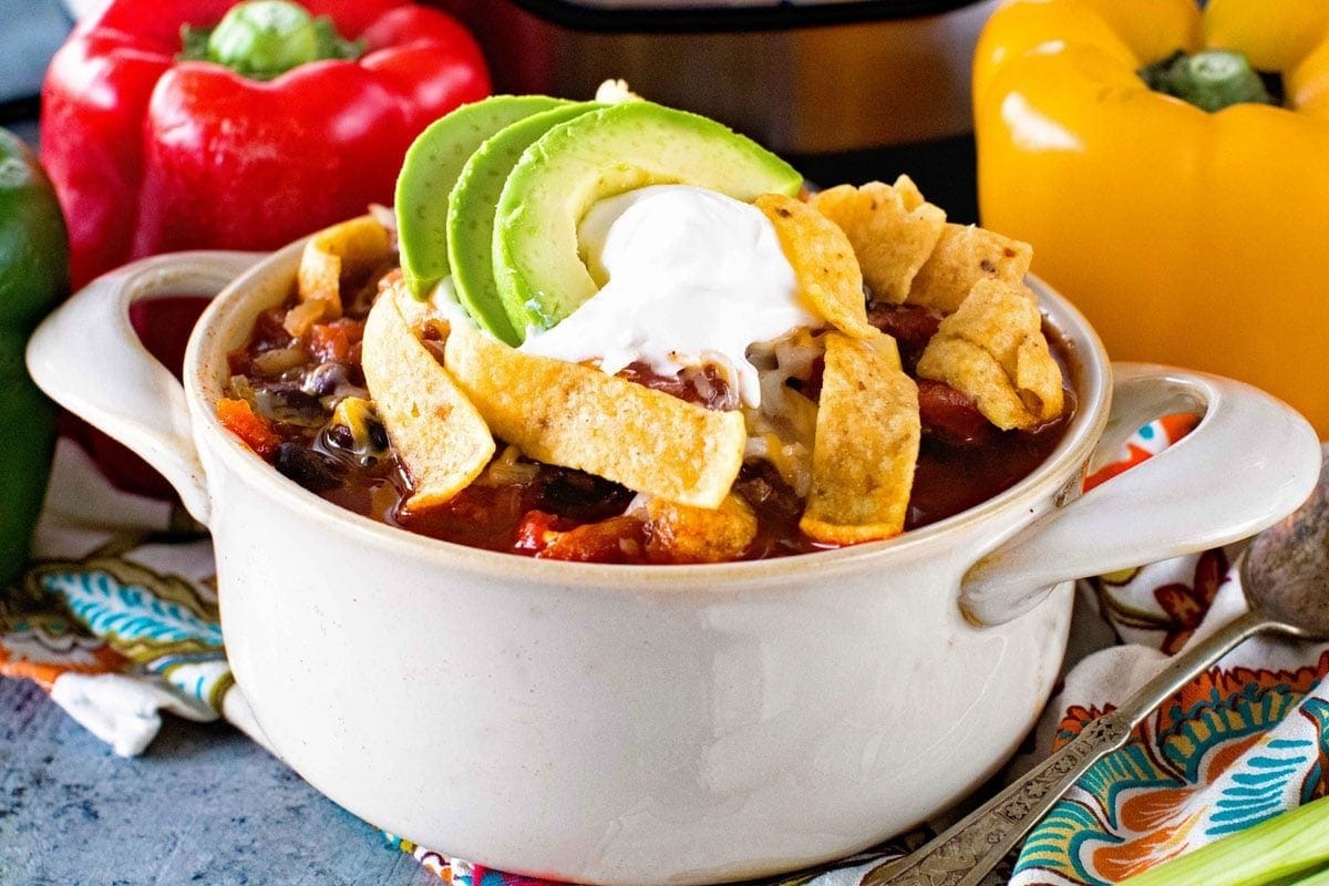 {Instant Pot} Pressure Cooker Beef Taco Soup ~ Quick, Easy Homemade Taco Soup with Hamburger! Warm Up with a Big Bowl of this Taco Soup Made in Your Pressure Cooker! Instant Pot Taco Soup