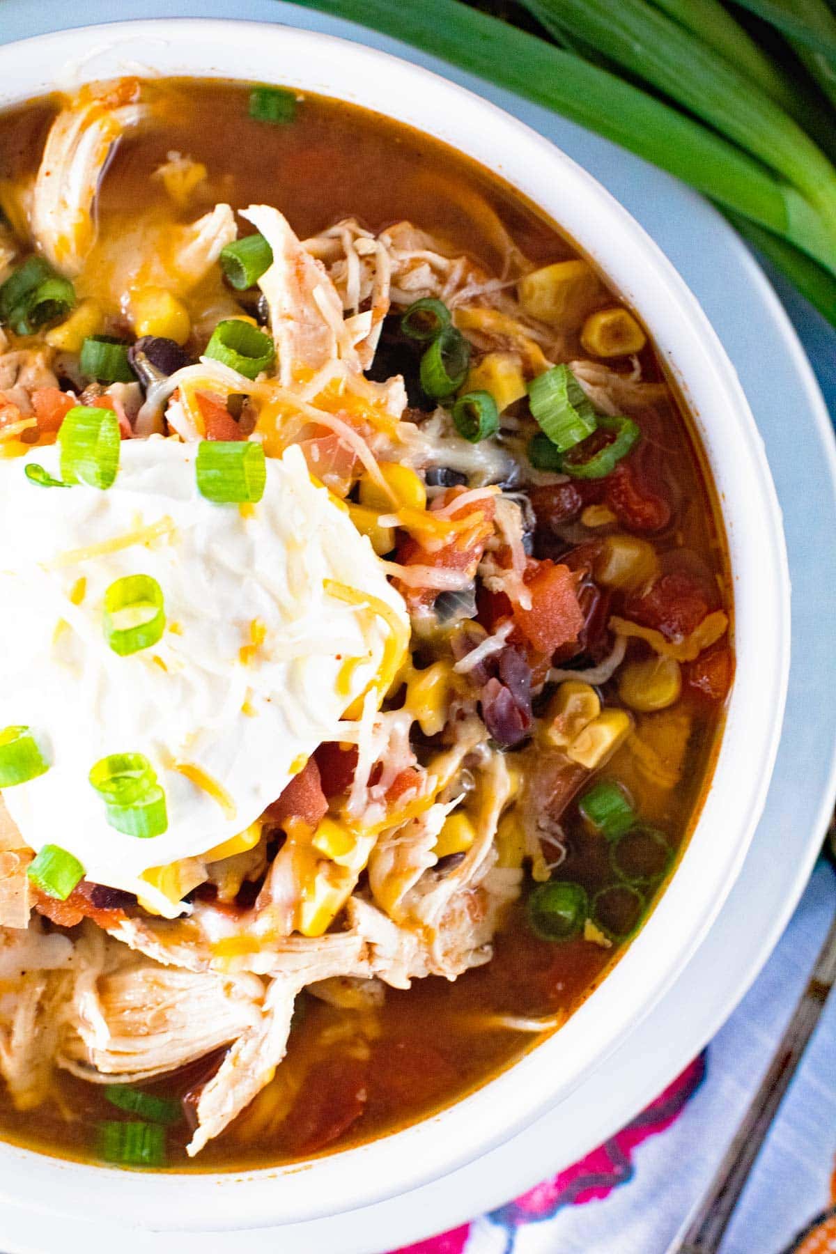 instant pot chicken taco soup recipe