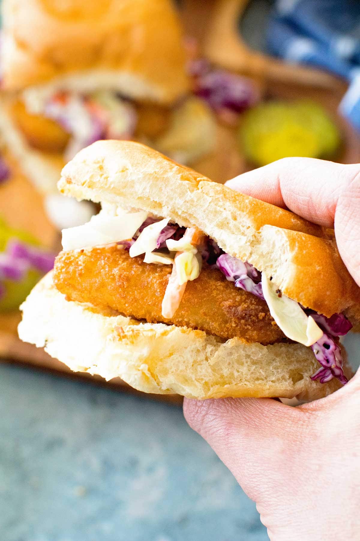 Fish Sandwich Holding