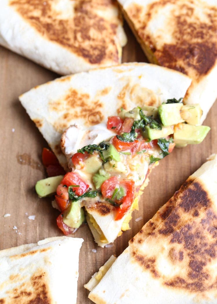 Breakfast Quesdailla pieces