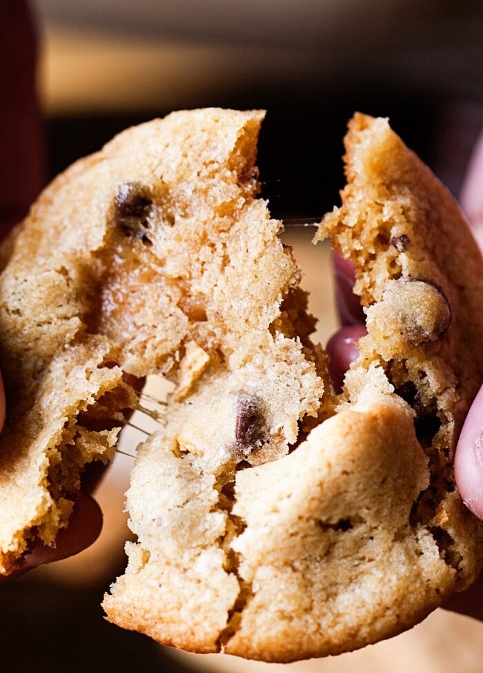 S'mores cookie being pulled apart