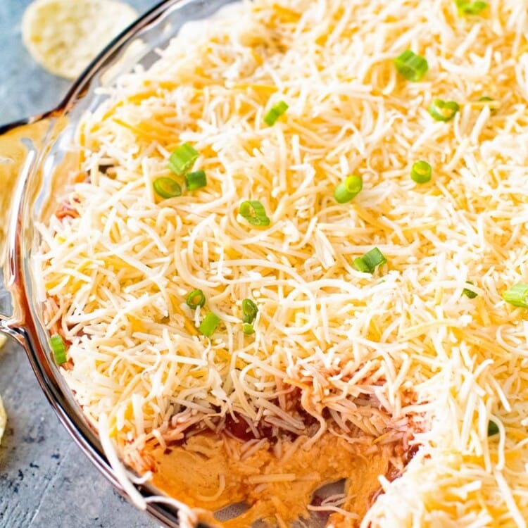 Layered Taco Dip in Pie Plate