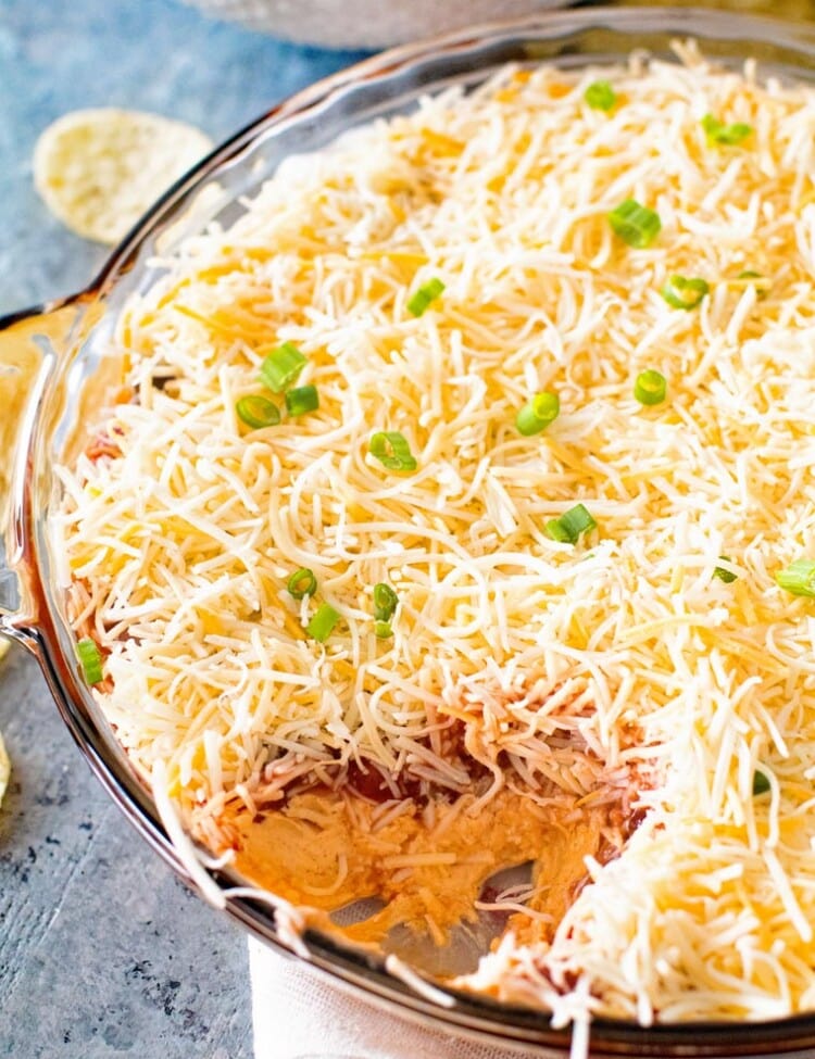 Layered Taco Dip in Pie Plate