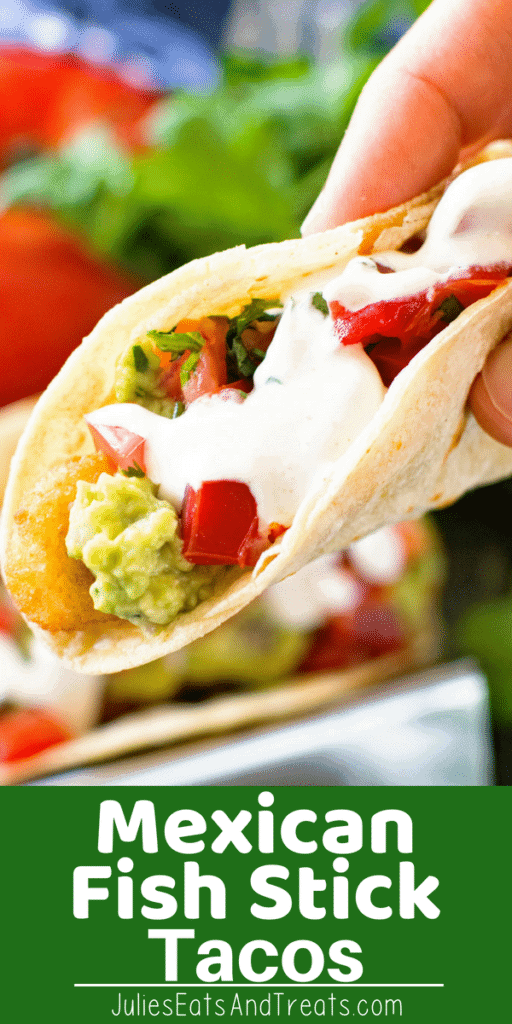 Mexican Fish Stick Taco in hand