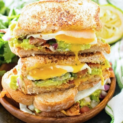 Breakfast Sandwich Cut Open