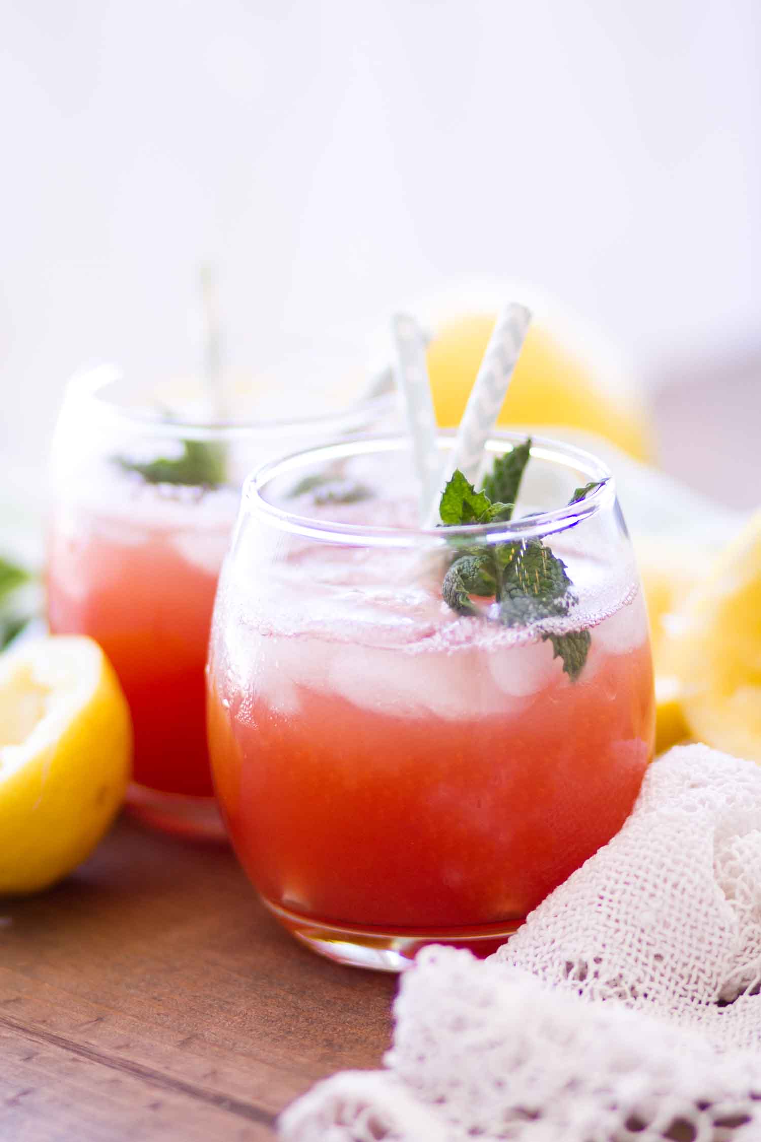 easy watermelon lemonade with mint