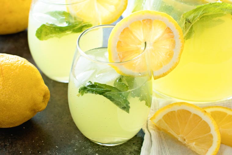 Glass of Mint Lemonade