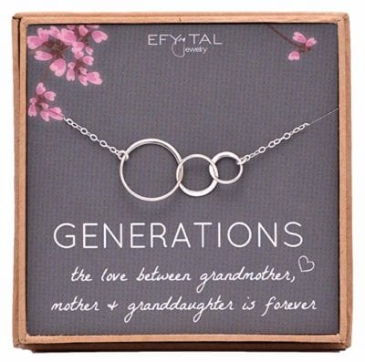 Generations Necklace for Grandma Gifts for Grandma