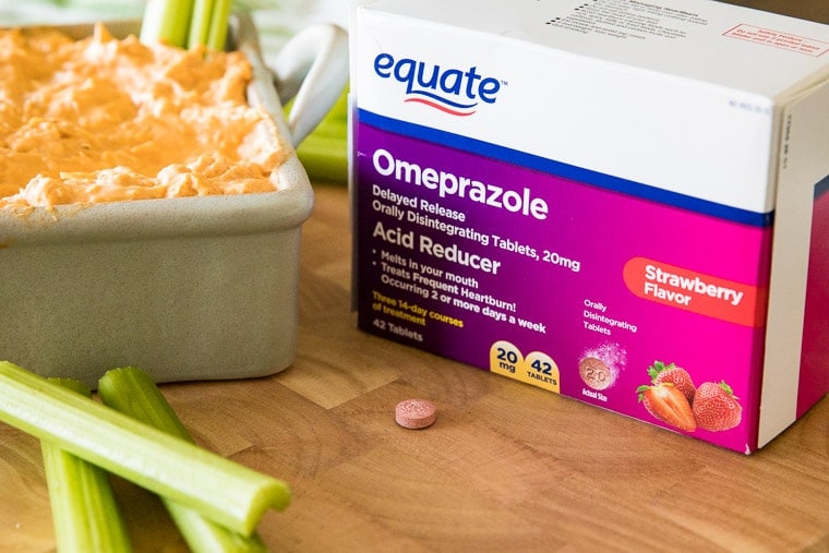 Box of heartburn medication