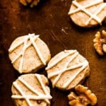 Maple Cookies frosted on baking sheet