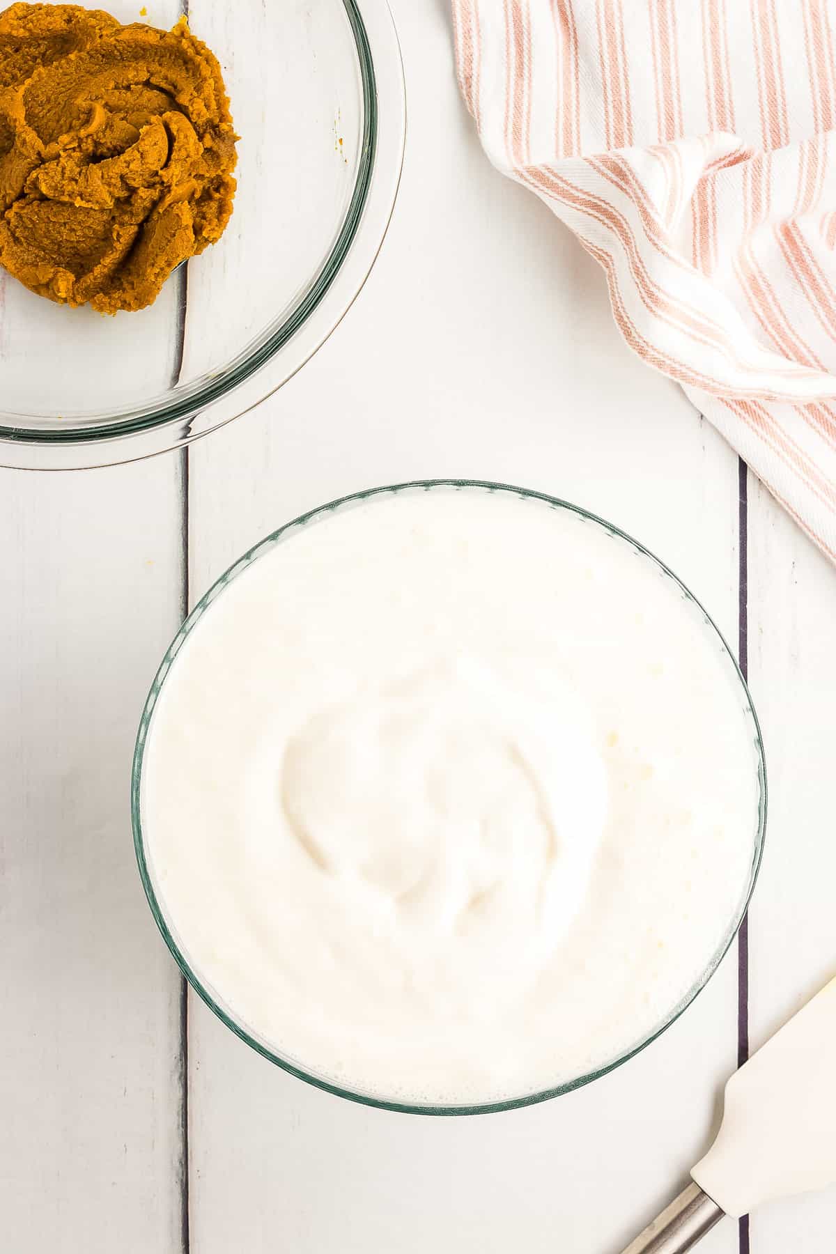 Bowl with mixed Angel Food Cake Batter