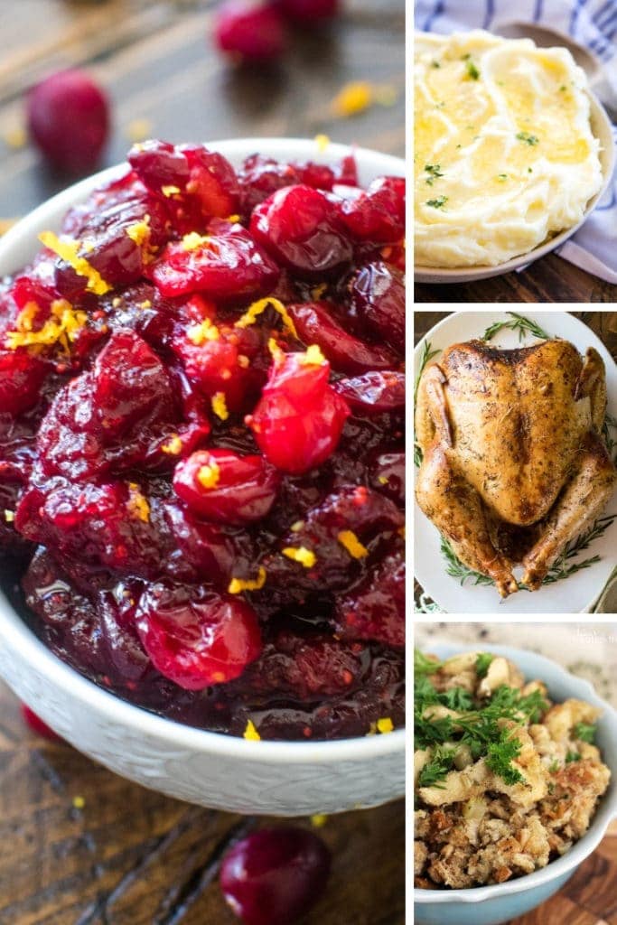 Collage of Thanksgiving recipe images