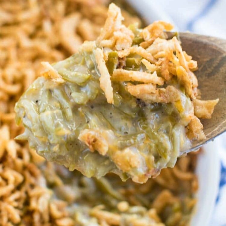 Spoonful of green bean casserole