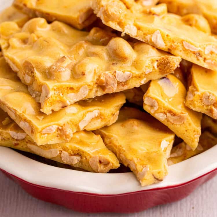 Microwave Peanut Brittle Square cropped image