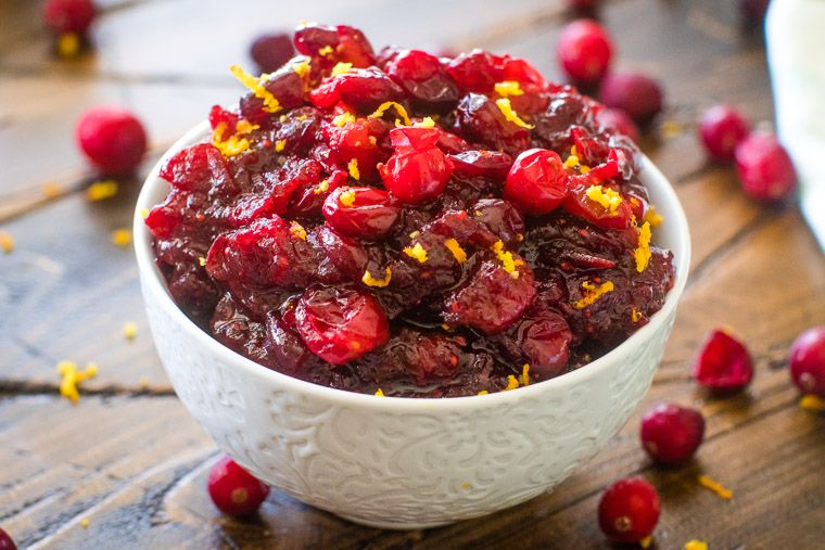 Cranberry Sauce Recipe in white bowl