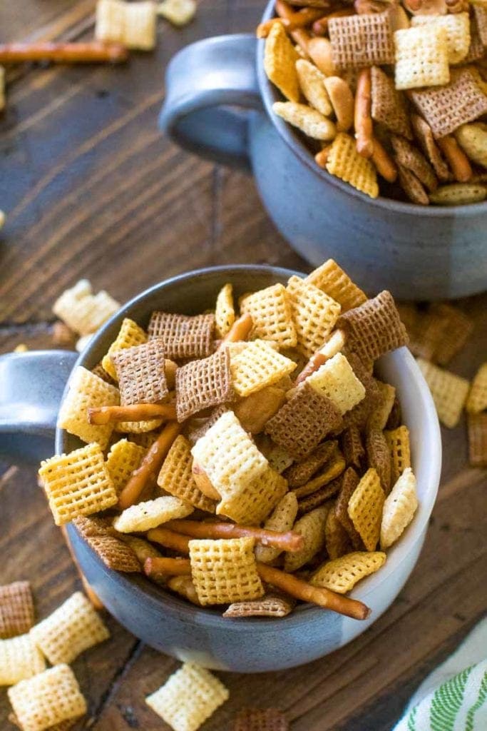 Homemade Chex recipes in bowl