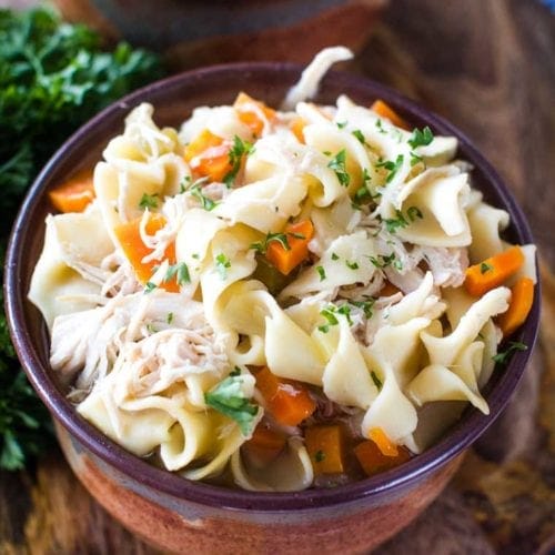 Crockpot Chicken Noodle Soup • Salt & Lavender