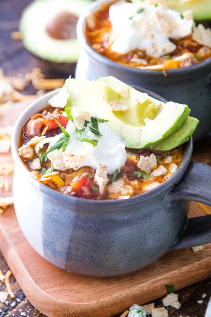 Taco Soup recipe in bowl