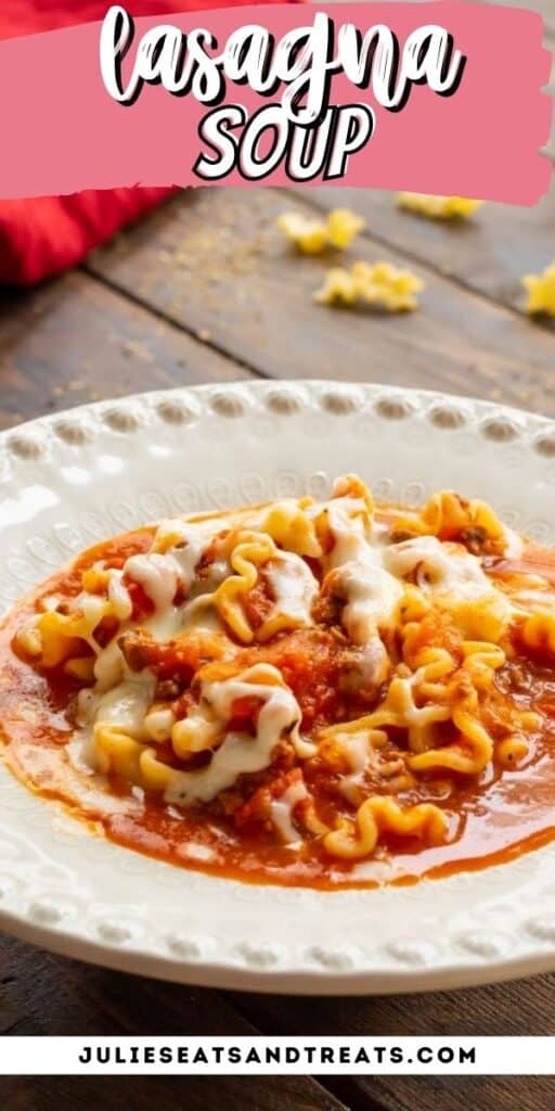 Easy Lasagna Soup Pinterest Image