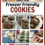 Freezer friendly cookies collage featuring twelve pictures of cookies.