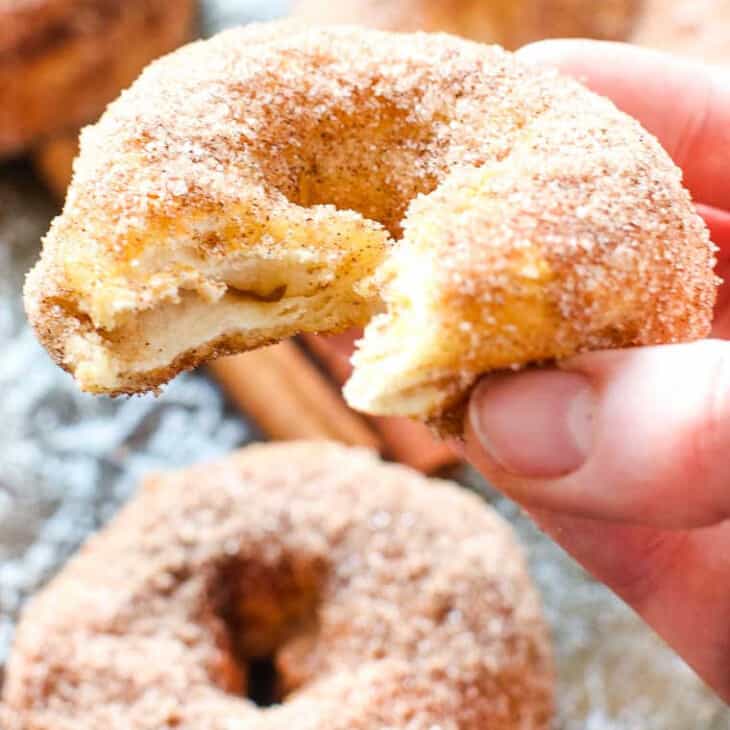 Cinnamon Sugar Biscuit Air Fryer Donut Recipe Julie's Eats & Treats
