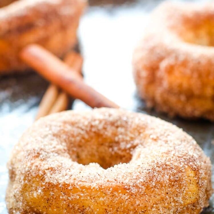 Air Fryer Doughnuts on sheet pan