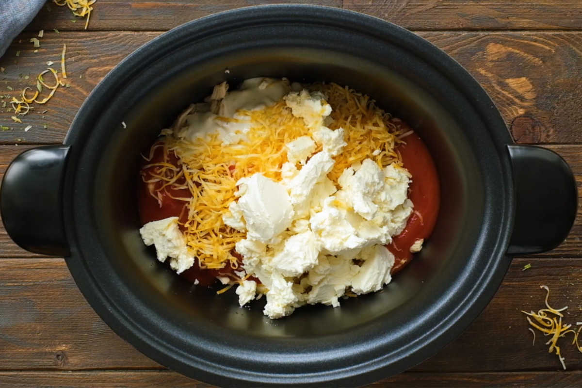 Ingredients in Crock Pot before cooking