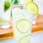 Paloma Drink in a glass with lime slices
