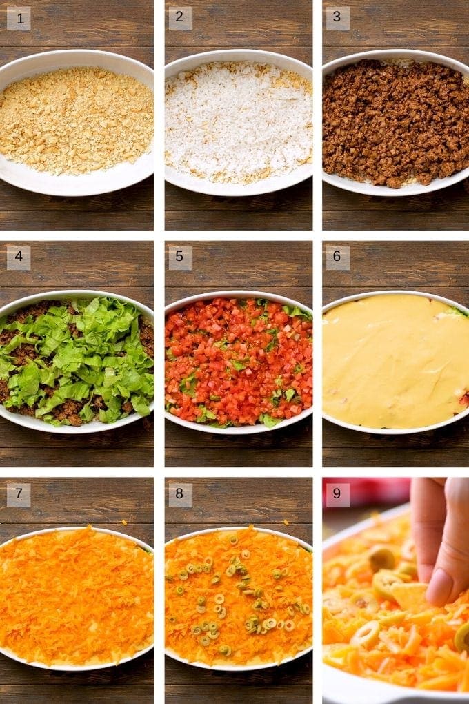 Collage of layers of haystacks