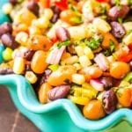 Cowboy Caviar in blue bowl