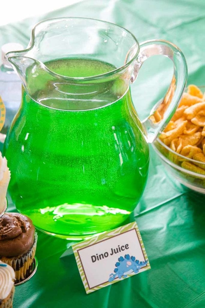 Dino Juice Themed Food