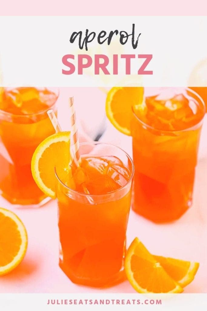 Aperol spritz in a glass with a slice of orange