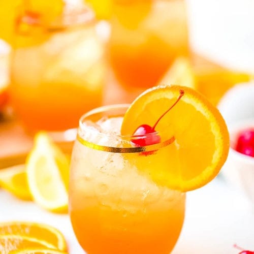 Amaretto Sour Recipe prepared in glass