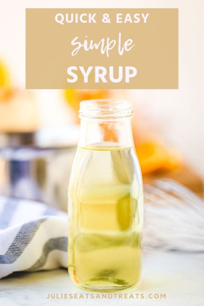 Simple syrup in a glass jar