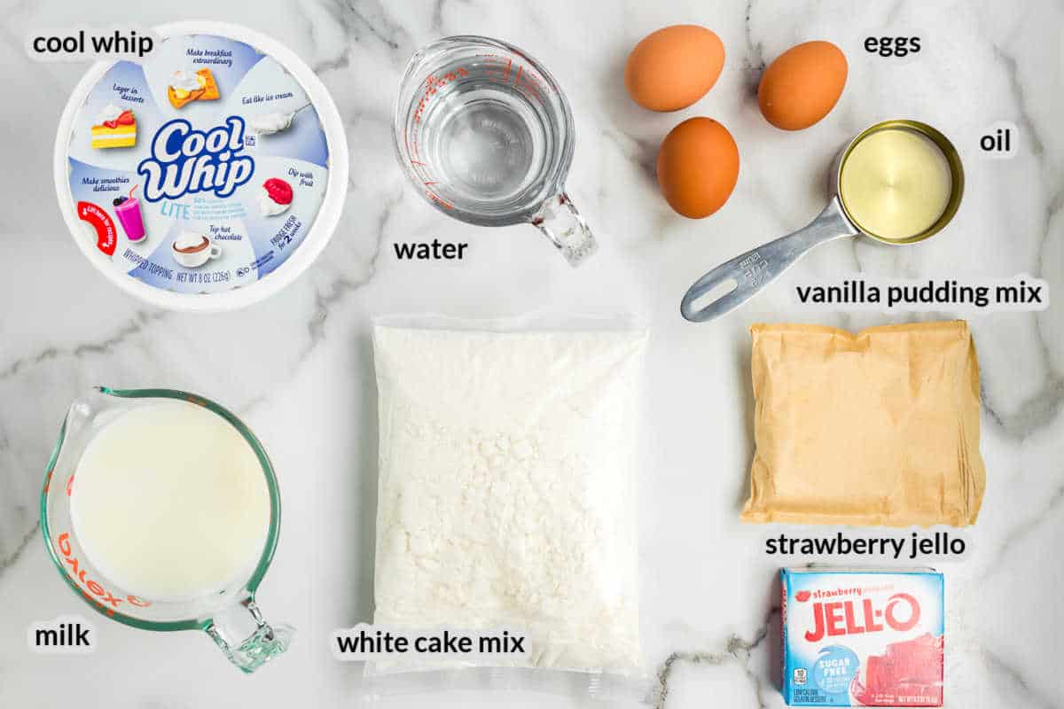 Strawberry Poke Cake Ingredients