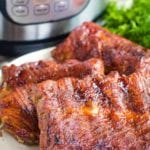 Easy Instant Pot Ribs on plate