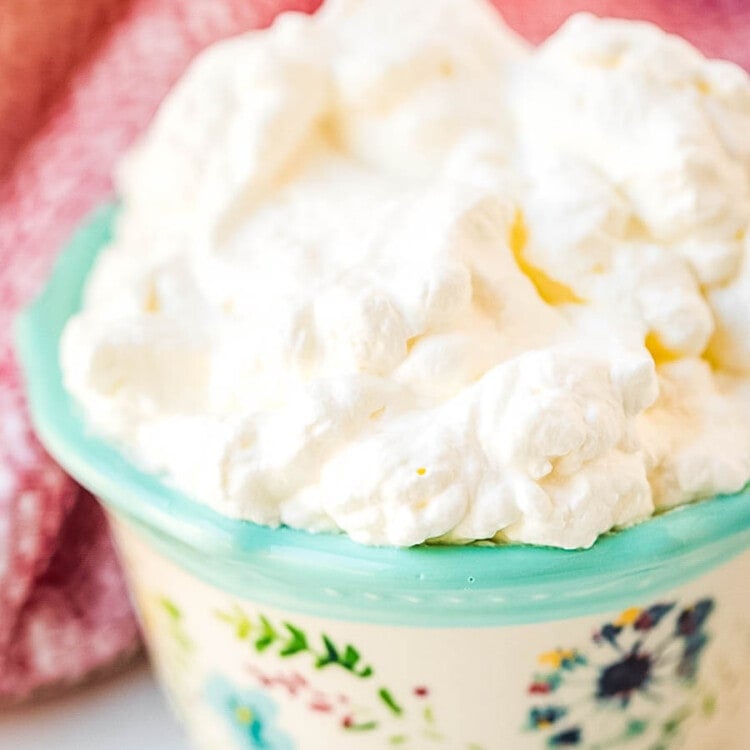 Whipped Cream in small decorative bowl