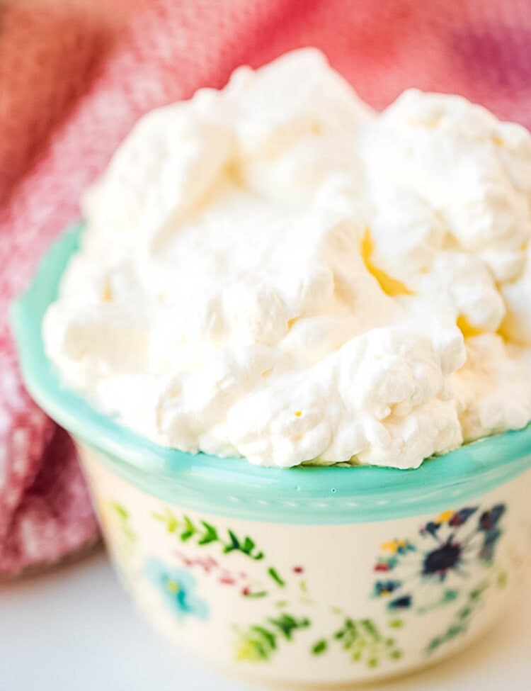 Whipped Cream in small decorative bowl