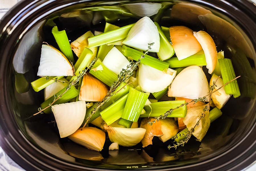 Vegetables in crock pot