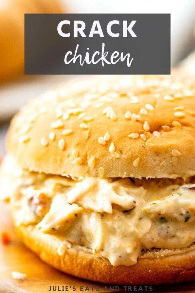 Crack chicken on a sesame seed bun